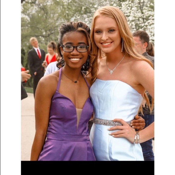 Light Blue Sherri Hill Prom Dress! - Picture 4 of 5